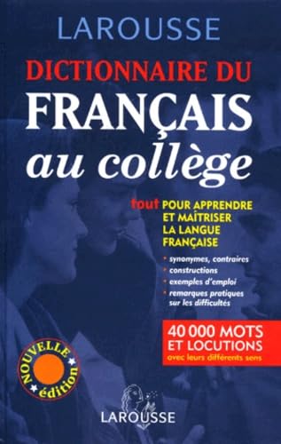 Larousse Dictionnaire Du Francais Au College Foreign Languages ​​& Dictionaries