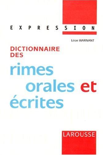 Dictionnaire des rimes orales et écrites Books
