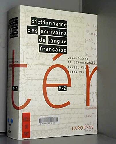 Dictionnaire des ecrivains de langue française t2 m - z (Hors Collection) Books