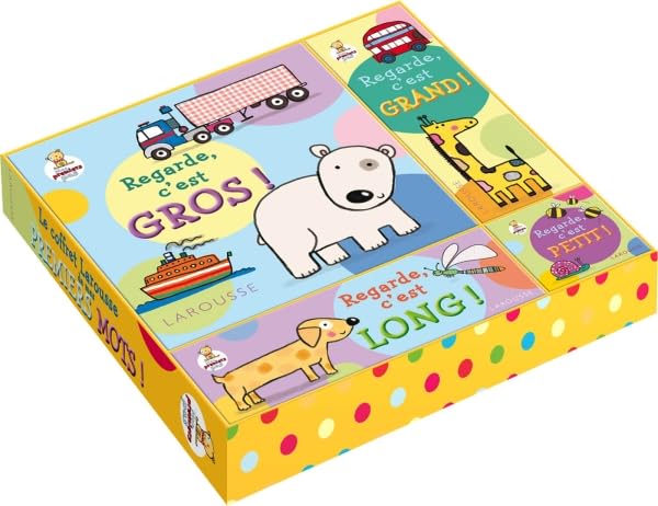 Le coffret Larousse de mes premiers mots: Regarde, c'est gros ! ; Regarde, c'est grand ! ; Regarde, c'est long ! ; Regarde, c'est petit ! Books