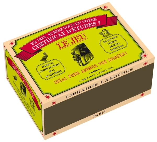En 1923, auriez-vous eu votre certificat d'études ? Le jeu: Avec 60 cartes Books