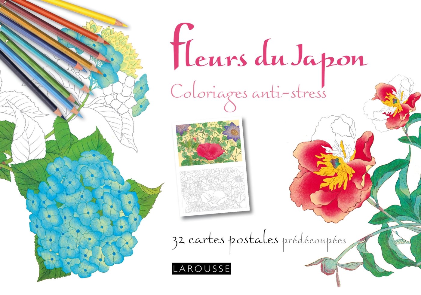 Fleurs du Japon coloriages anti-stress 32 cartes postales Tiptoi & Games