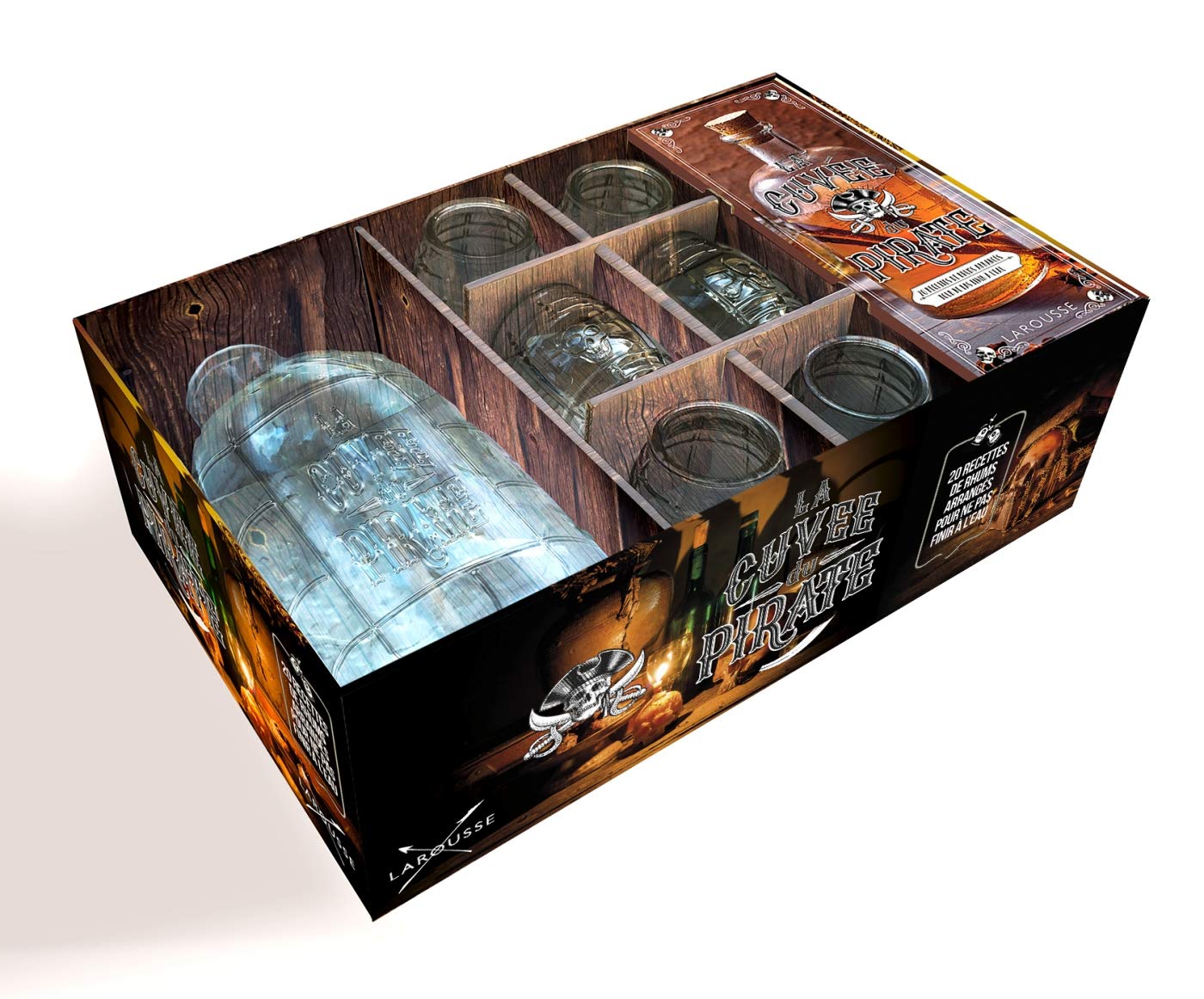 La cuvée du pirate: Contient : 1 bouteille en verre de 1,5L, 6 shooters en verre Leisure, Home & Garden