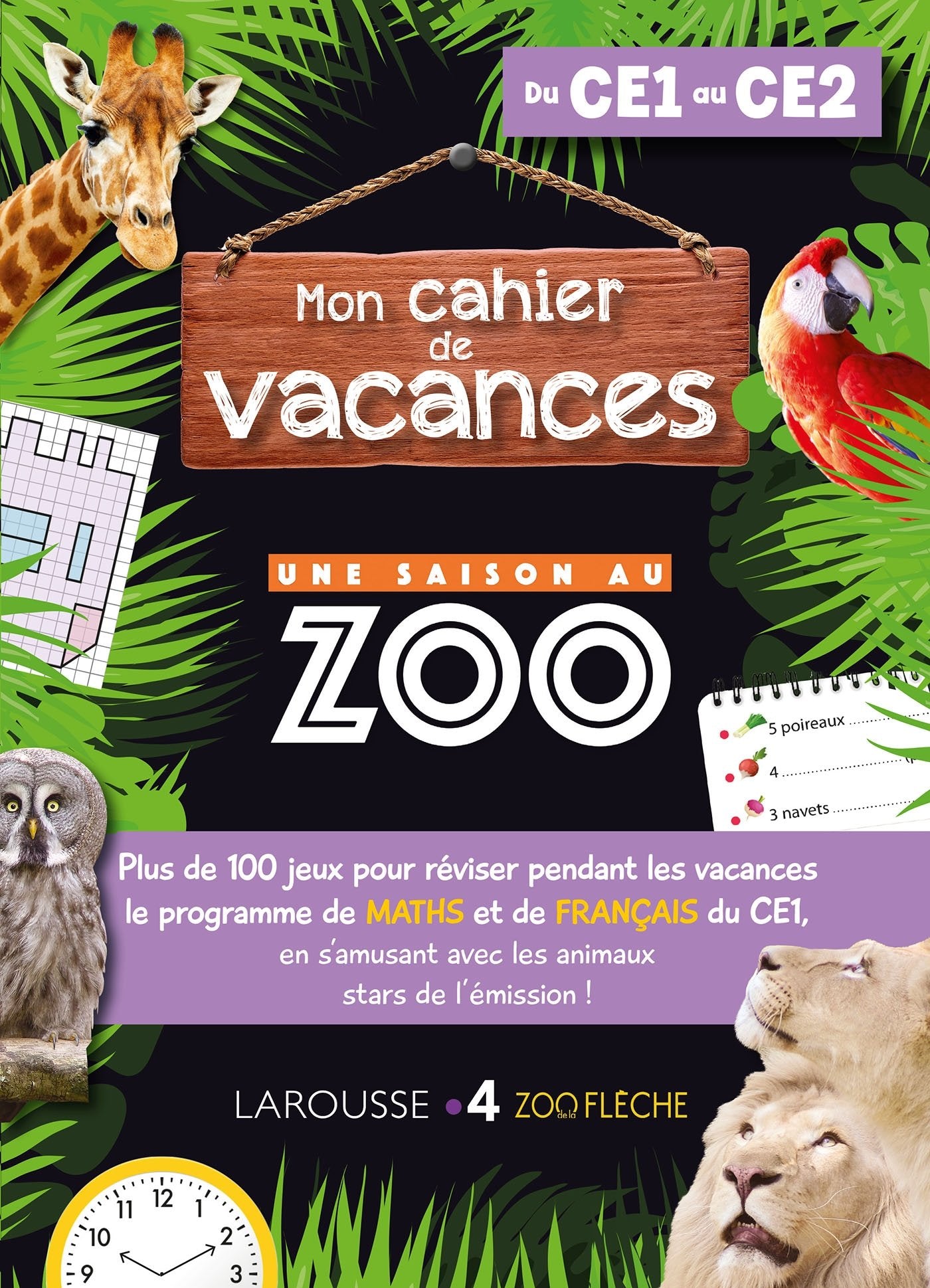 Cahier de vacances UNE SAISON AU ZOO CE1-CE2 Non-fiction