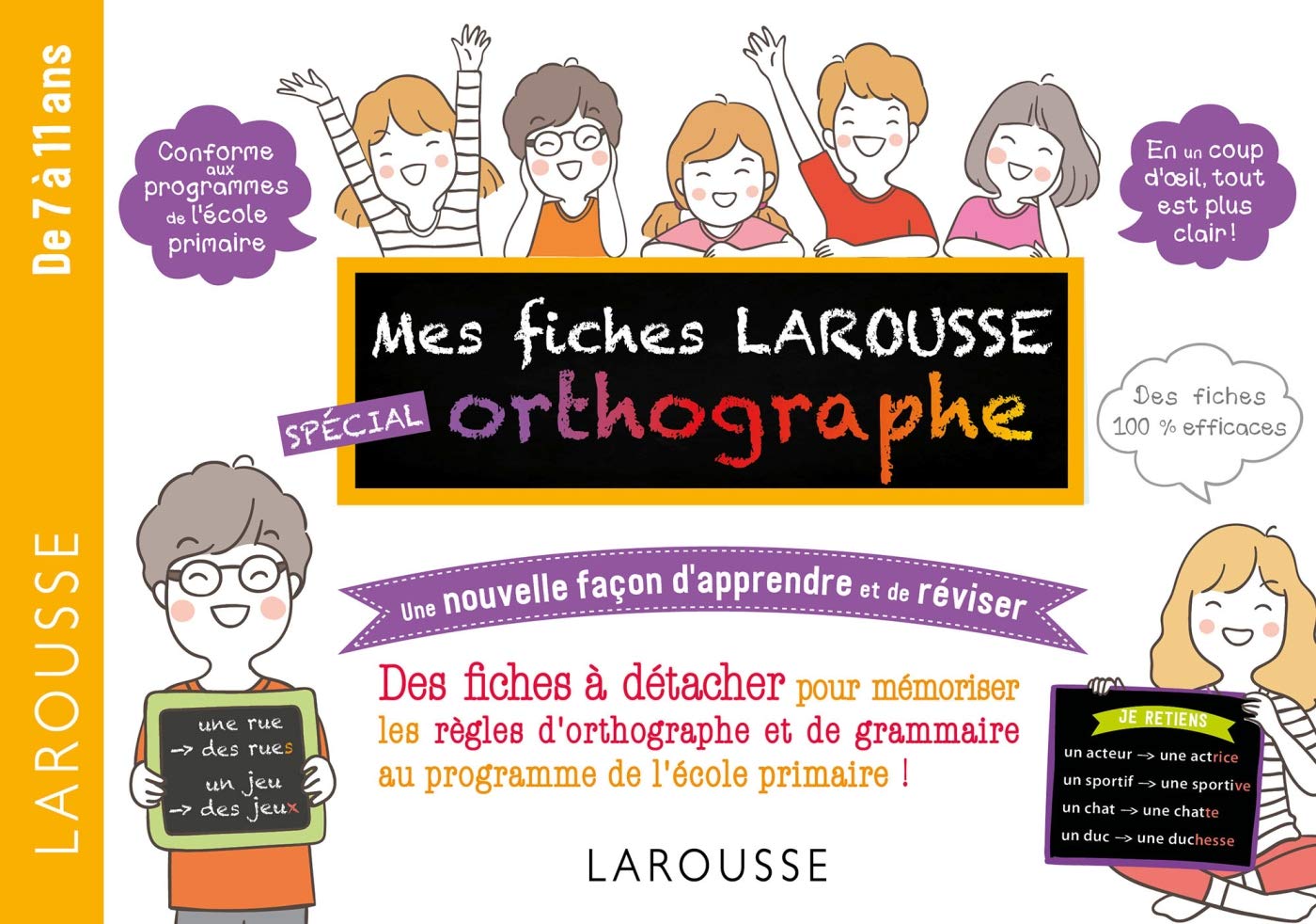 Fiches de révision Cycle 3 orthographe: Une nouvelle façon d'apprendre et de réviser Non-fiction