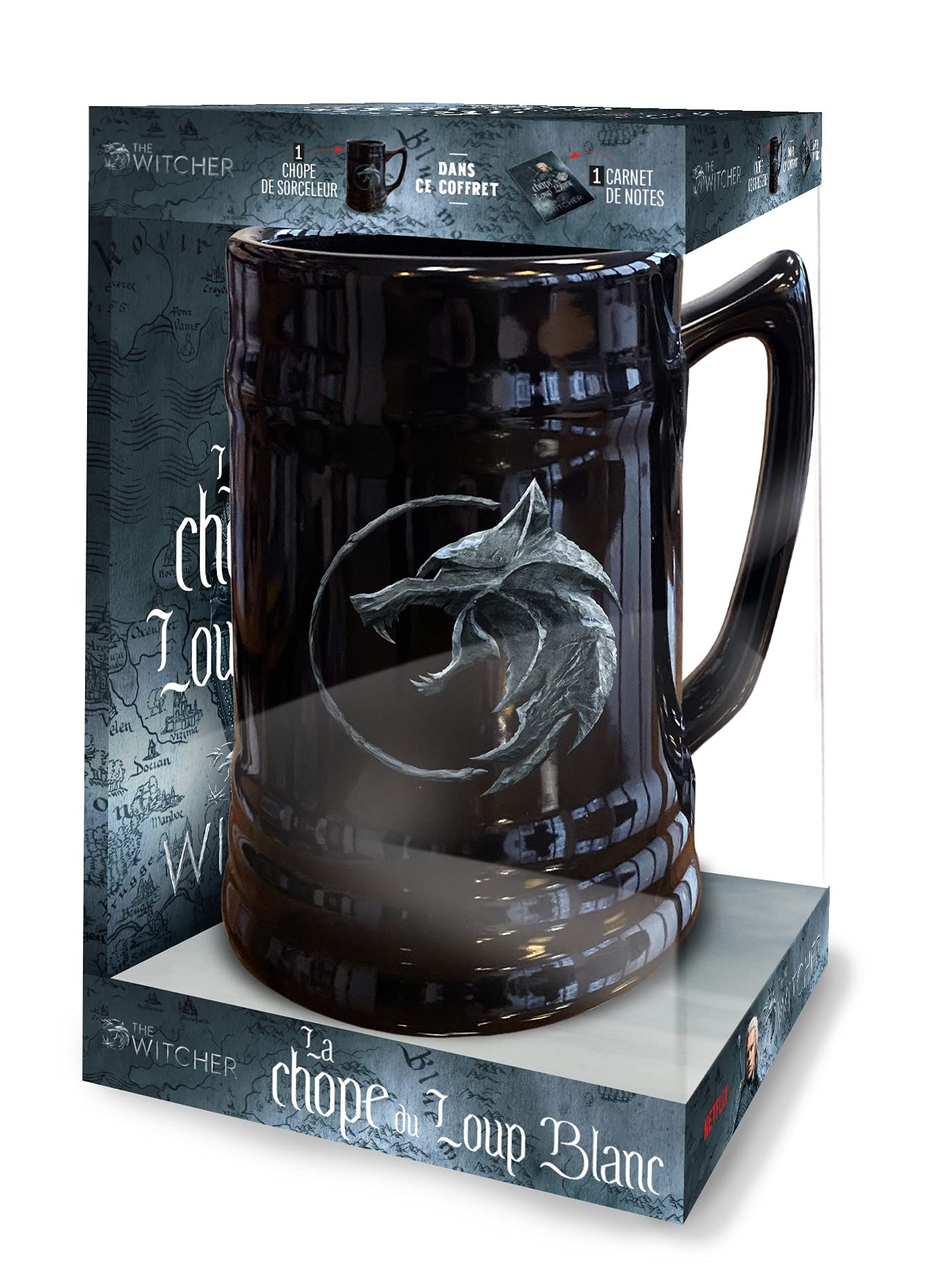 The Witcher - La chope du Loup Blanc: Avec 1 chope en céramique et 1 carnet illustré Leisure, Home & Garden