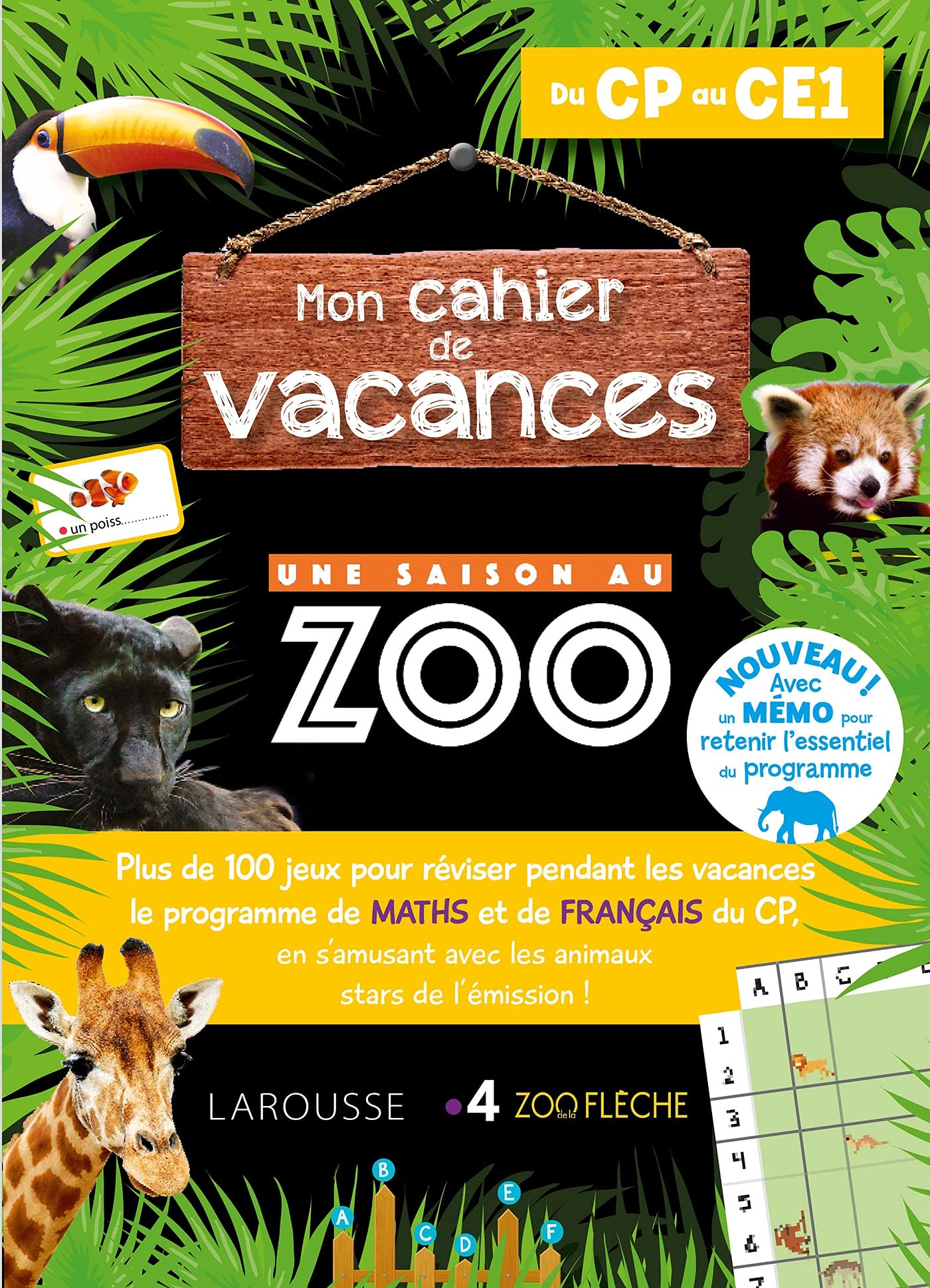 Mon cahier de vacances UNE SAISON AU ZOO CP-CE1: Du CP au CE1 Professional & Reference Books