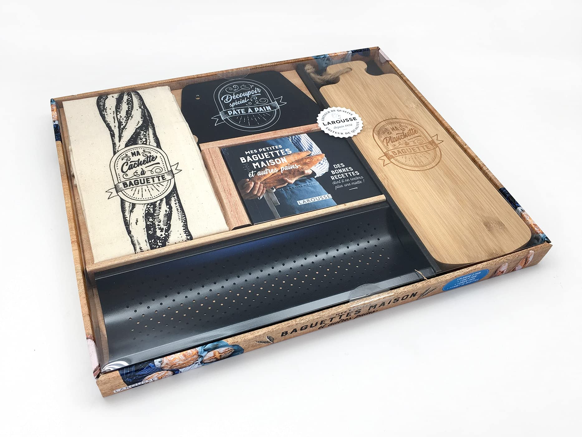 Mes petites baguettes maison et autres pains: Des bonnes recettes dont il ne restera plus une miette !, avec 1 planche à pain, 1 moule à baguette, 1 coupe-pâte, 1 sac à pain Leisure, Home & Garden
