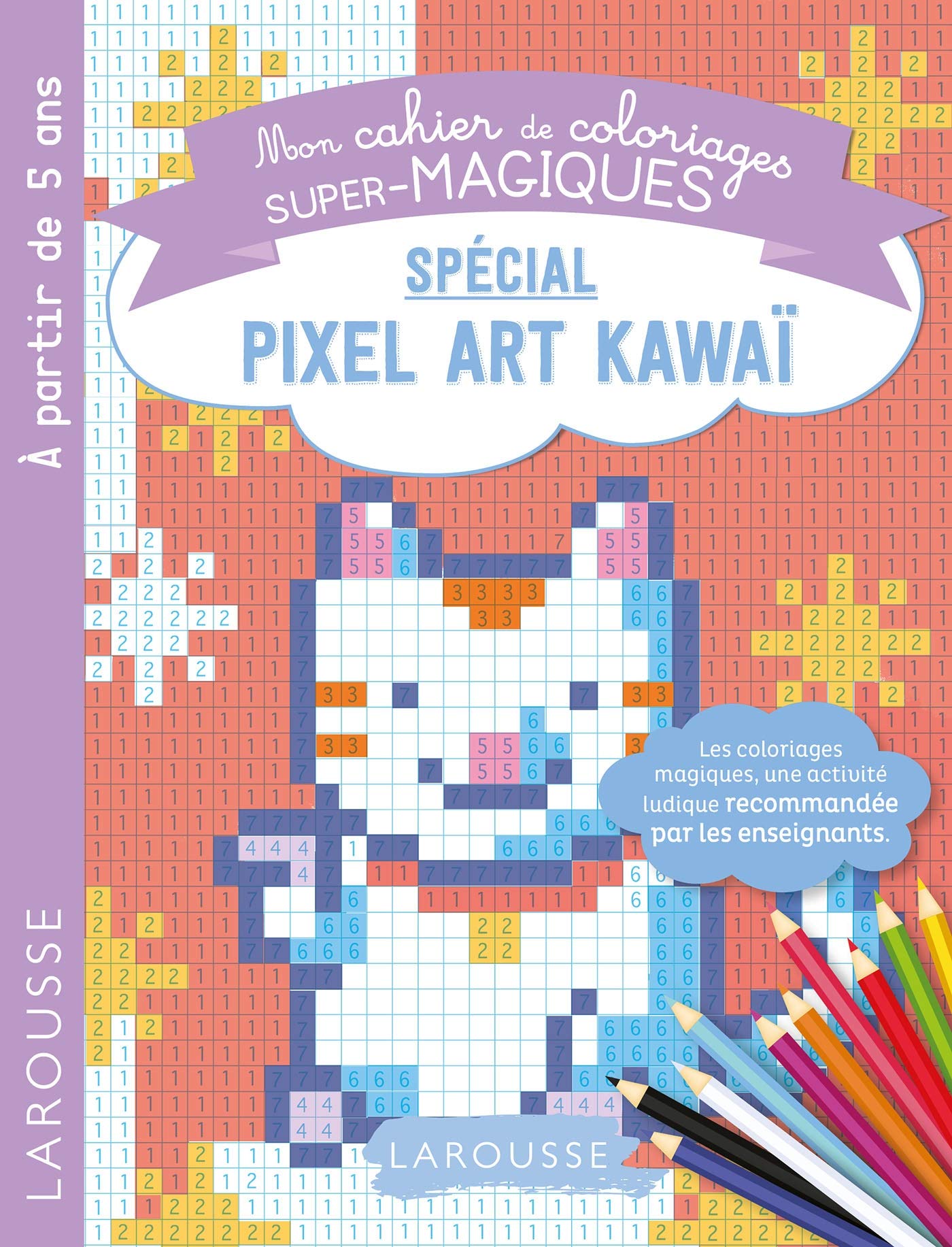 Coloriages magiques en pixel, spécial Chiffres Kawai book