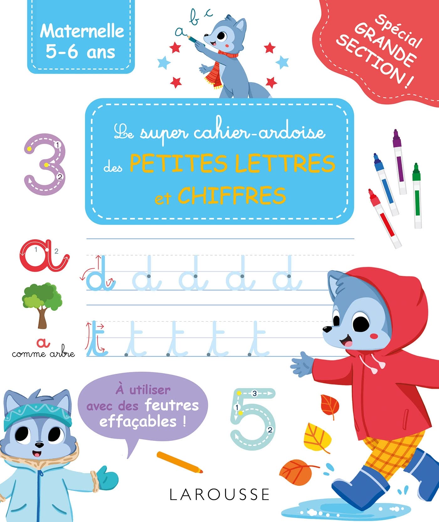 Mon super cahier ardoise Grande section - Petites lettres - Chiffres: Spécial Grande Section Non-fiction
