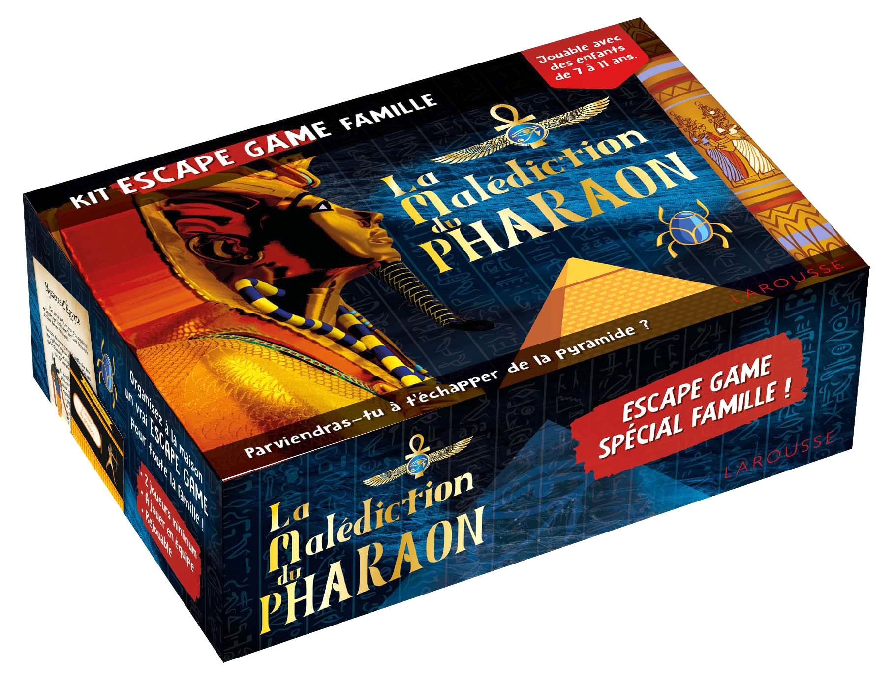 Kit escape game famille La malédiction du pharaon book