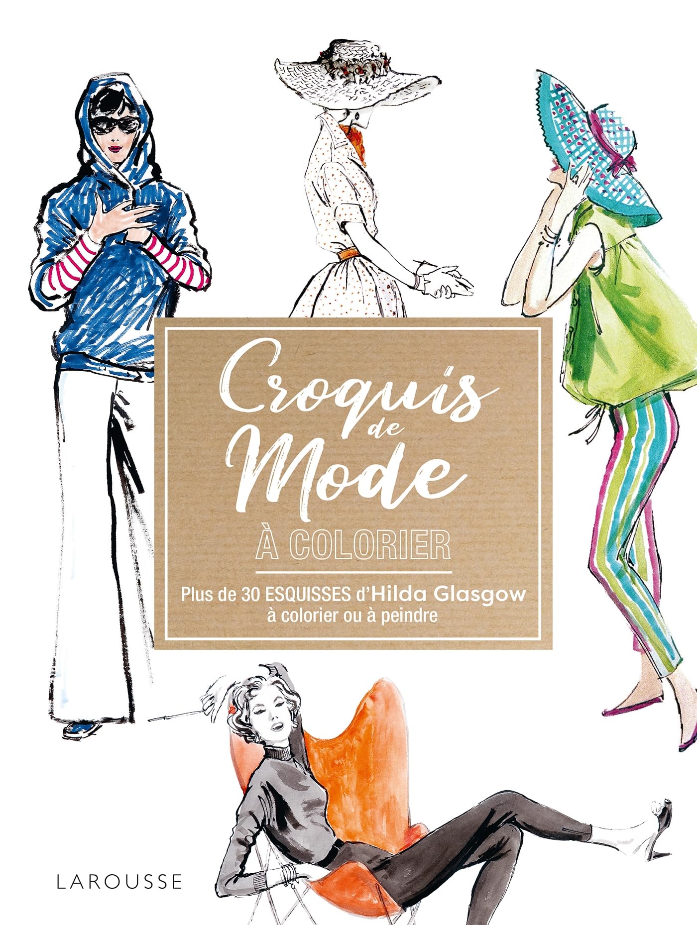 Croquis de mode à colorier d'Hilda Glasgow book