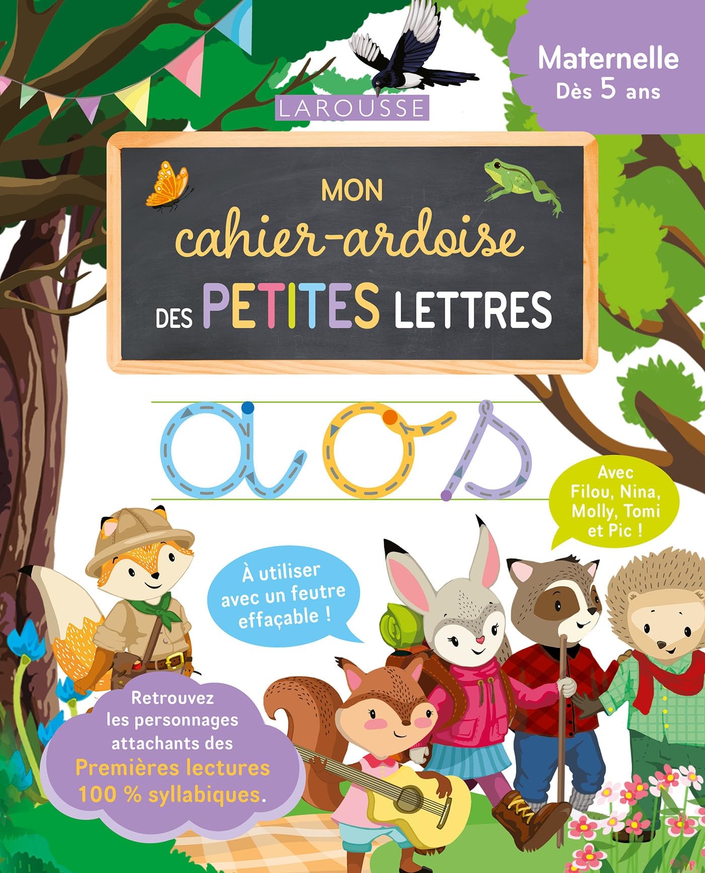 Mon cahier ardoise 100 % syllabique PETITES LETTRES: Maternelle Non-fiction