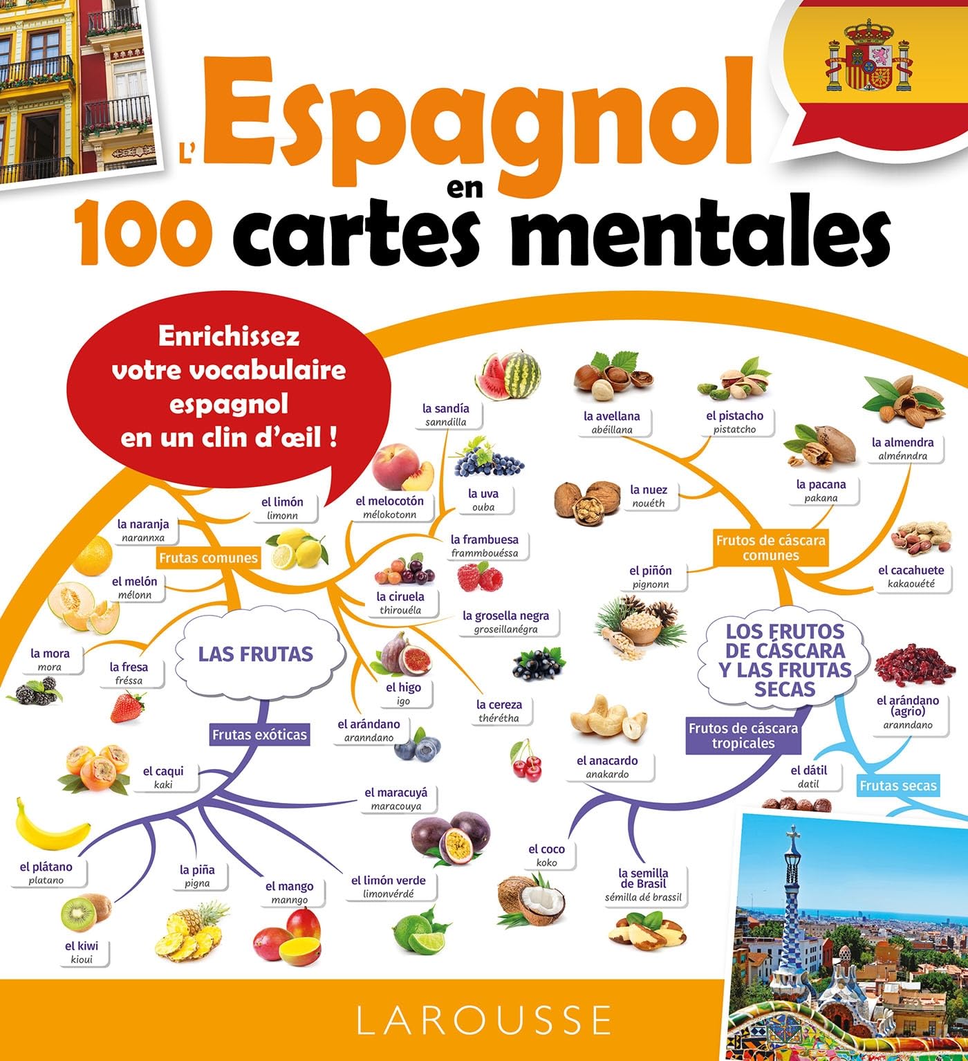 L'espagnol en cartes mentales Non-fiction
