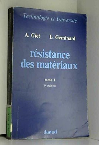 Résistance des matériaux. Vol. 1 Books