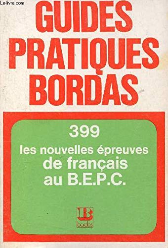 La Nouvelle épreuve de français au B.E.P.C. 1975 Books