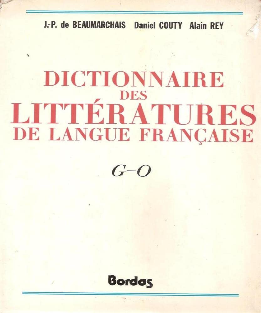 Dictionnaire des littératures de langue française (Dictionnaire Li) Books