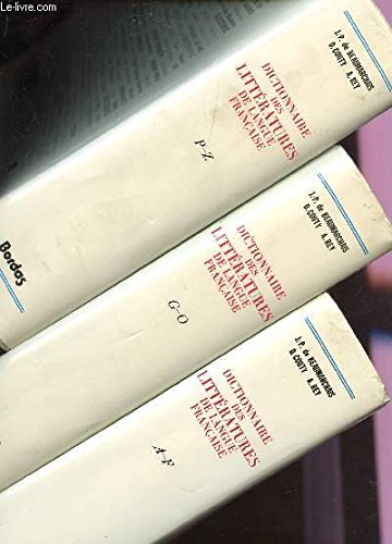 Dictionnaire des littératures de langue française book