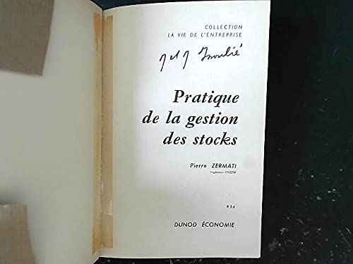 La pratique de la gestion des stocks (Dunod Entrepris) Books