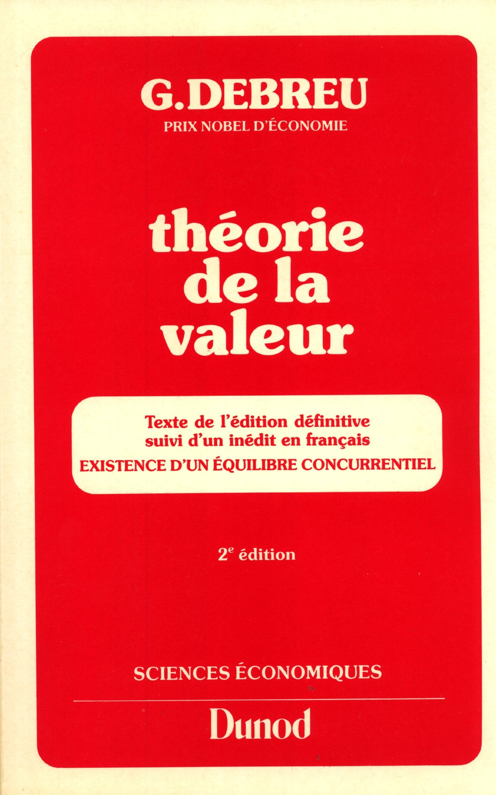 Théorie de la Valeur: Analyse Axiomatique de l'Équilibre Économique book