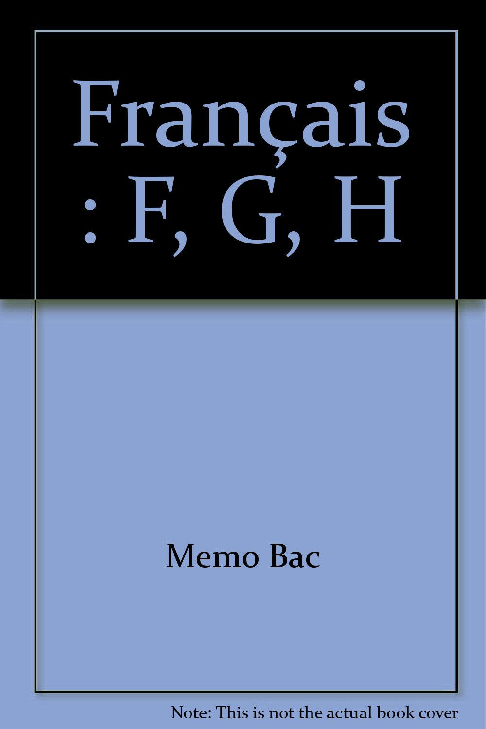 Français : premières F, G, H book