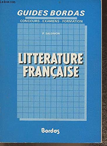 Litterature française (Guides Bordas) Books