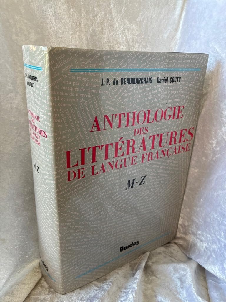 Anthologie des littératures de langue française Books