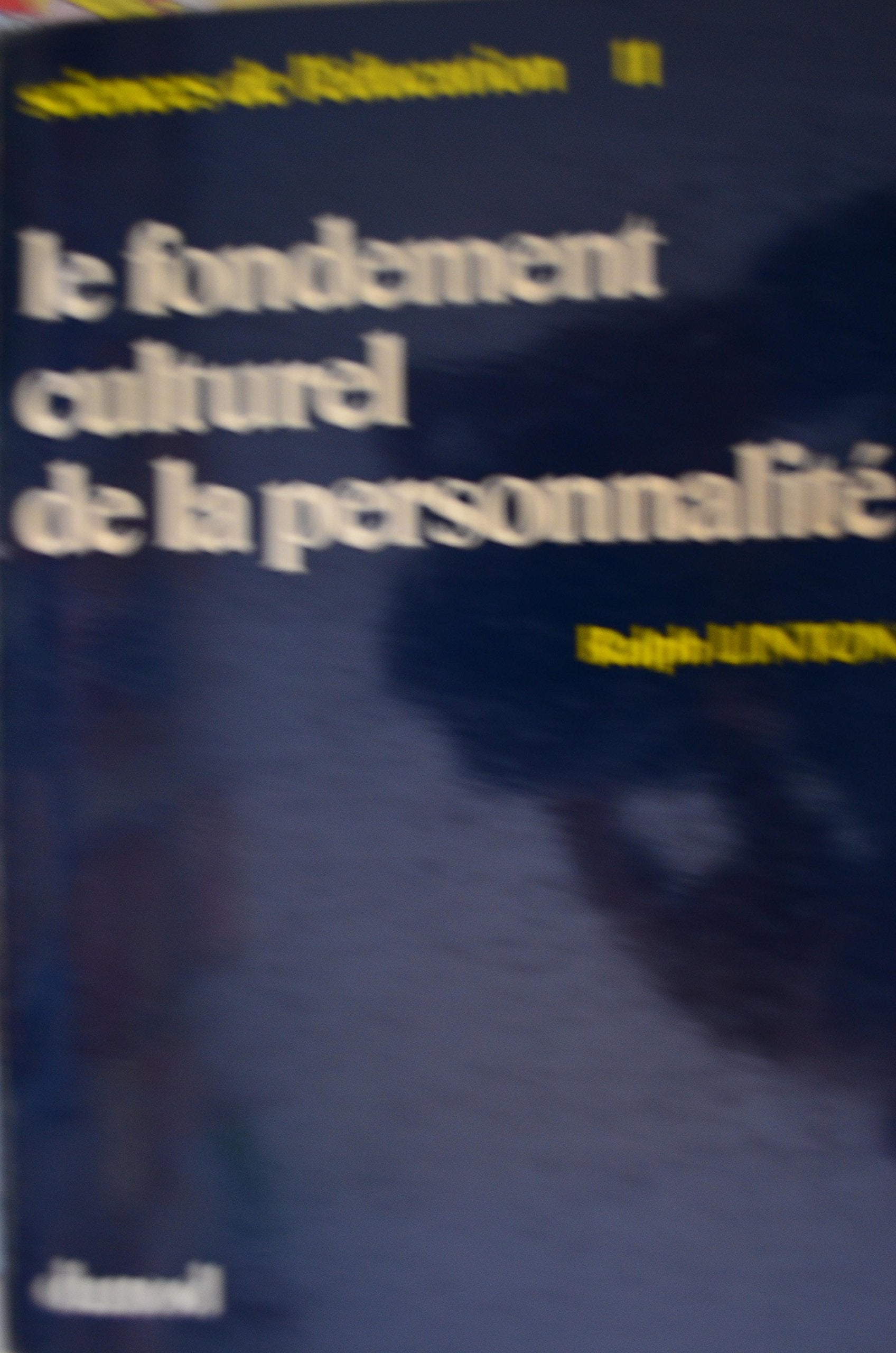 Le Fondement culturel de la personnalité Books