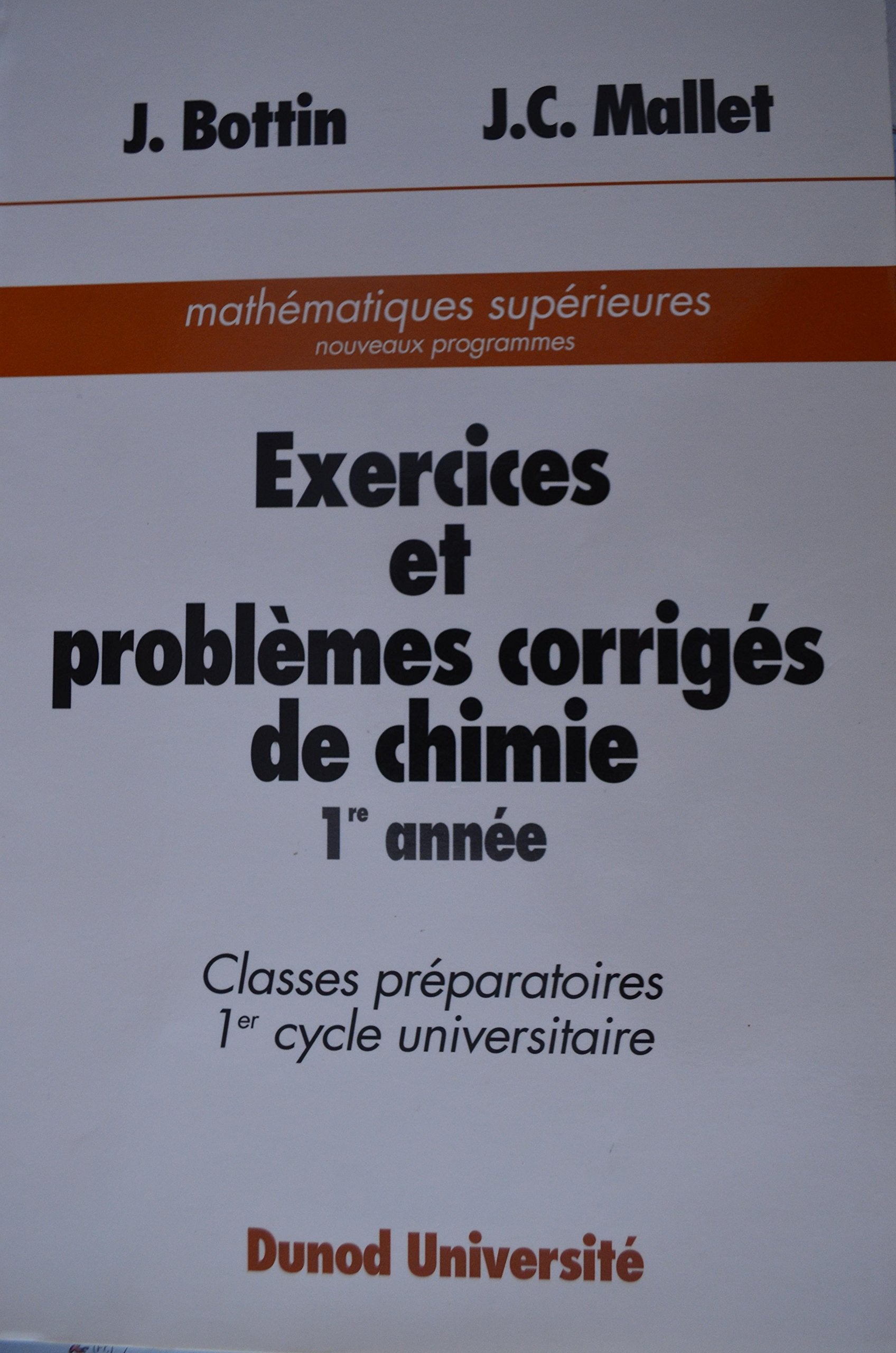 Exercices Et Problemes Corriges De Chimie. 1ere Annee book