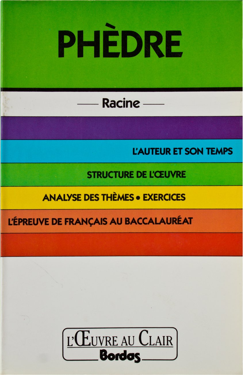 O.CL/RACINE PHEDRE (Ancienne Edition) book