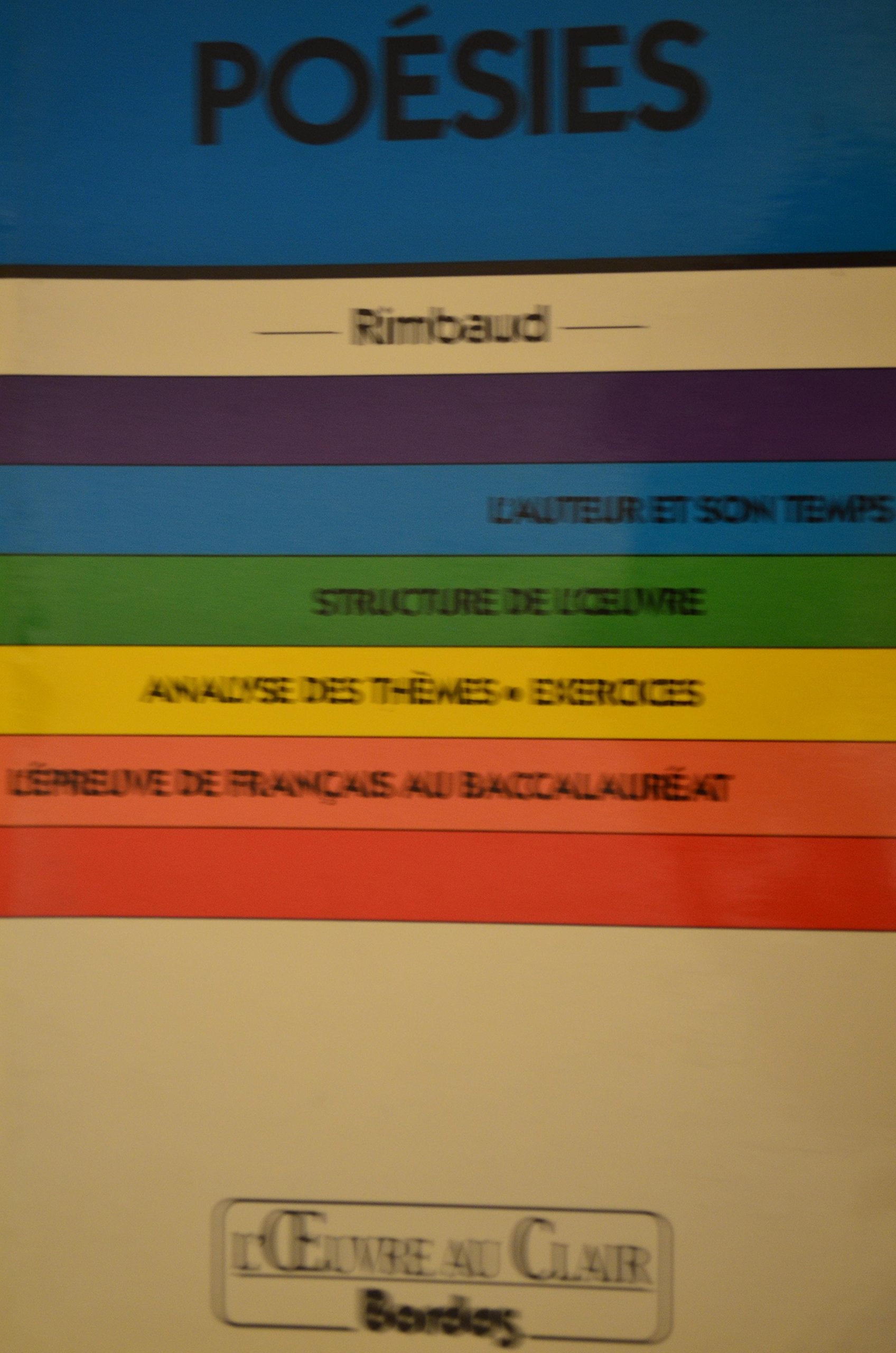 Rimbaud: Poesies (L'Oeuvre Au Clair) Learning & Reference