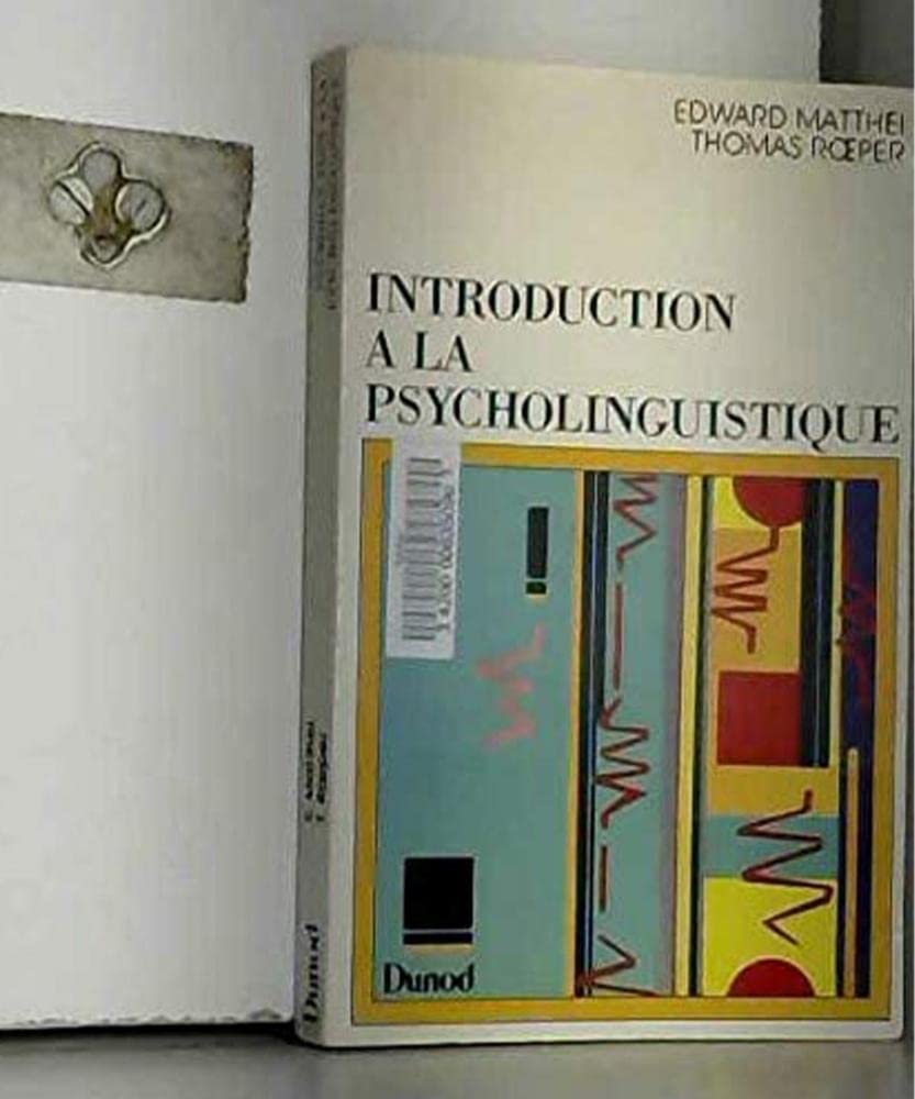 Product Image: Introduction à la psycholinguistique
