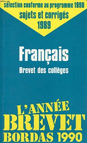 Français : sujets et corrigés 1989 Books