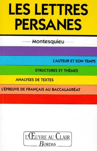 L'Oeuvre au clair : Les lettres Persanes book