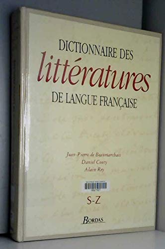 Dictionnaire des littératures de langue française Books