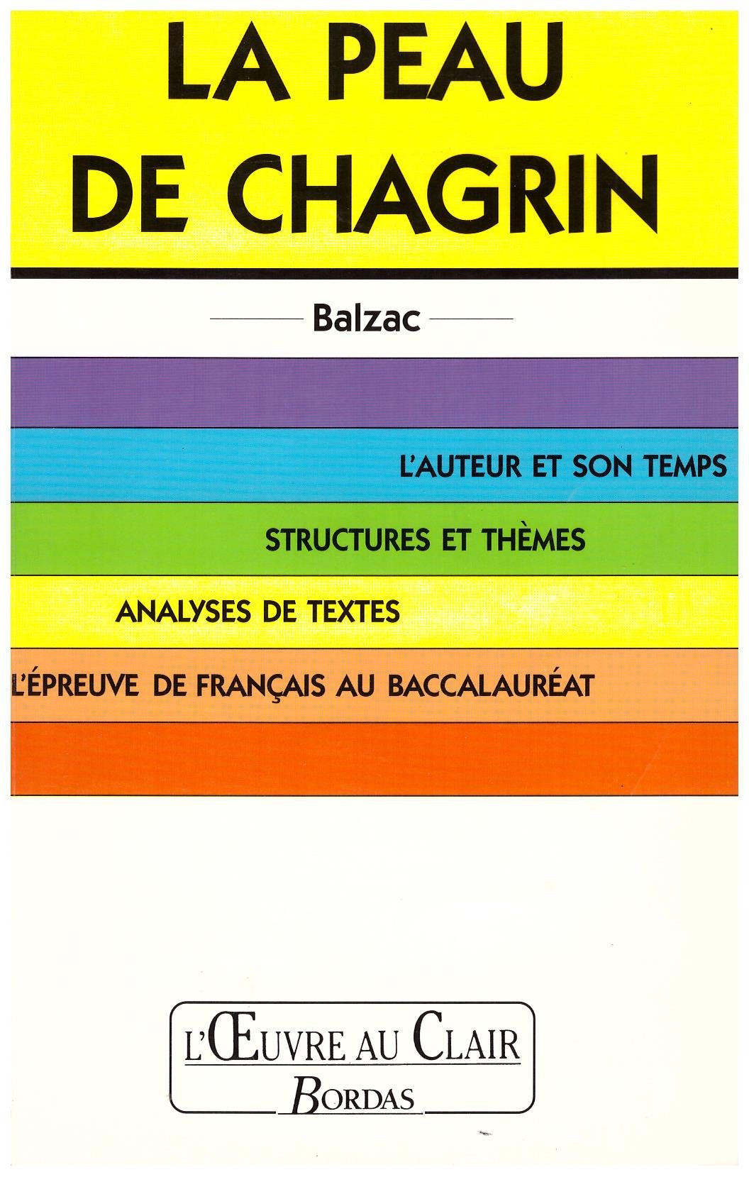 O.CL/BALZAC PEAU CHAGRIN (Ancienne Edition) book