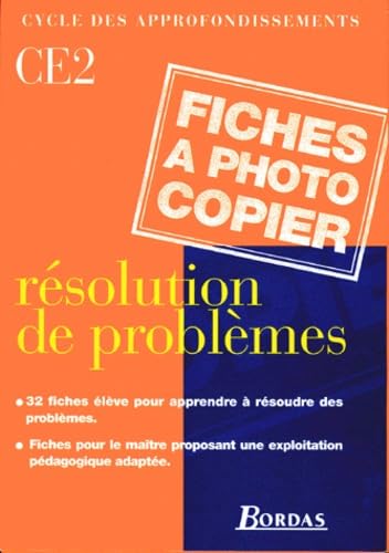 RESOLUTION DES PROBLEMES CE2.: Fiches à photocopier Books