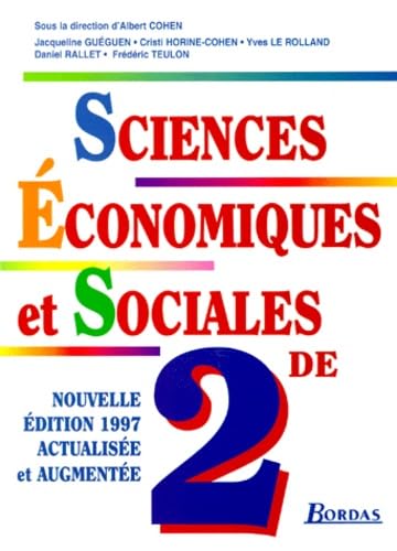 Sciences Economiques Et Sociales 2nde. Edition 1997 Books