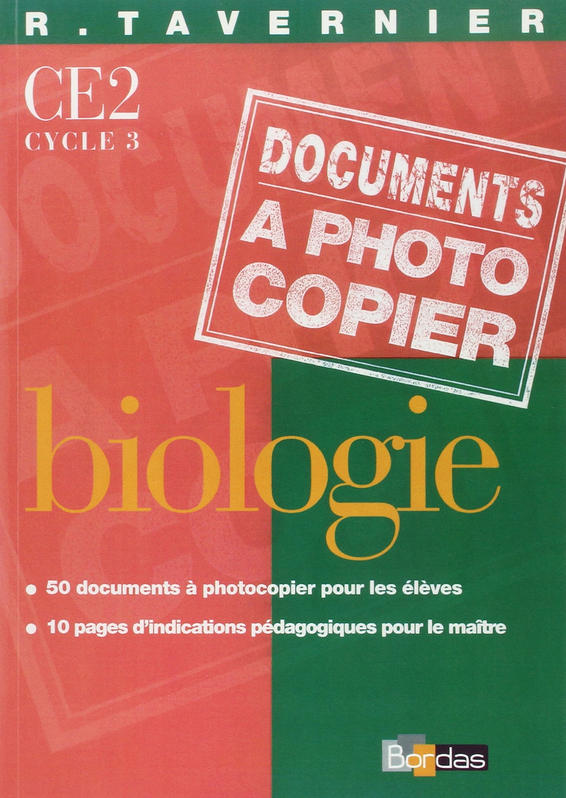BIOLOGIE CE2 CYCLE 3.: Documents à photocopier Books