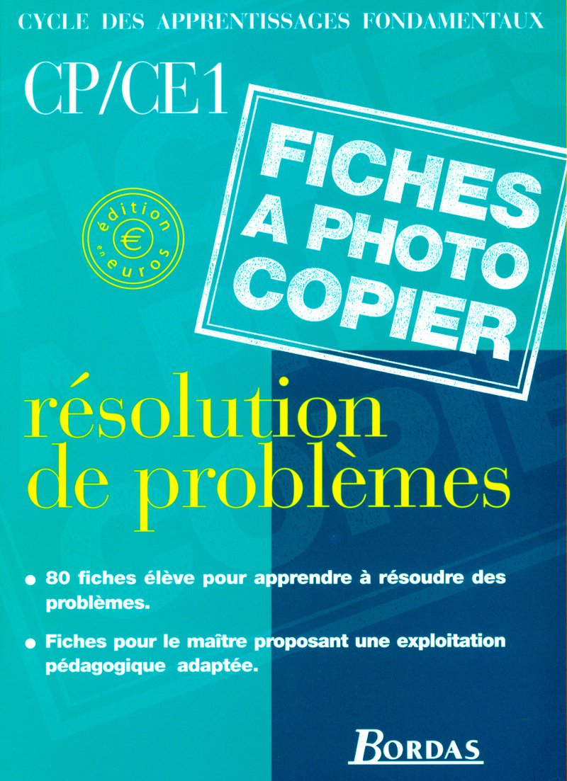 Résolutions de problèmes CP/ CE1 - Fiches à photocopier book