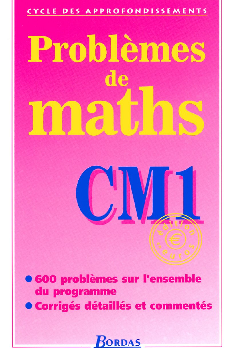 Problèmes de maths édition en Euros CM1 2001: Edition en Euros Education & Training
