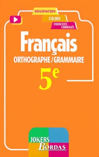 533 - ORTHOGRAPHE GRAMMAIRE 5E NE (Ancienne Edition) book