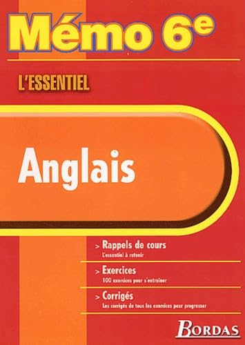 MEMO ESSENTIEL ANGLAIS 6E (Ancienne Edition) book