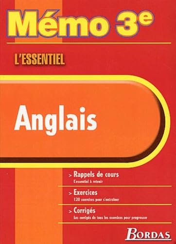 MEMO ESSENTIEL ANGLAIS 3E (Ancienne Edition) book