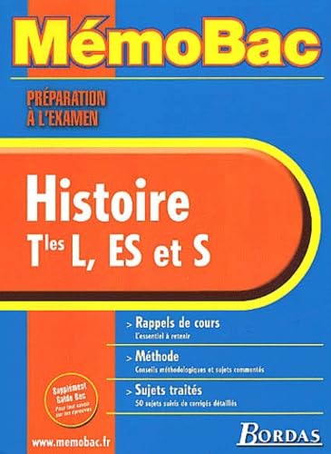MEMO PREPA.EXAM. HISTOIRE TERM. (Ancienne Edition) book