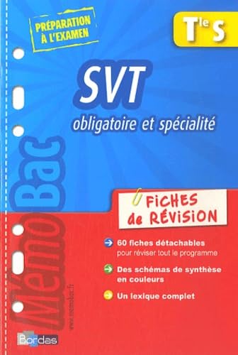 Sciences de la Vie et de la Terre Tle S: Fiches de révision book