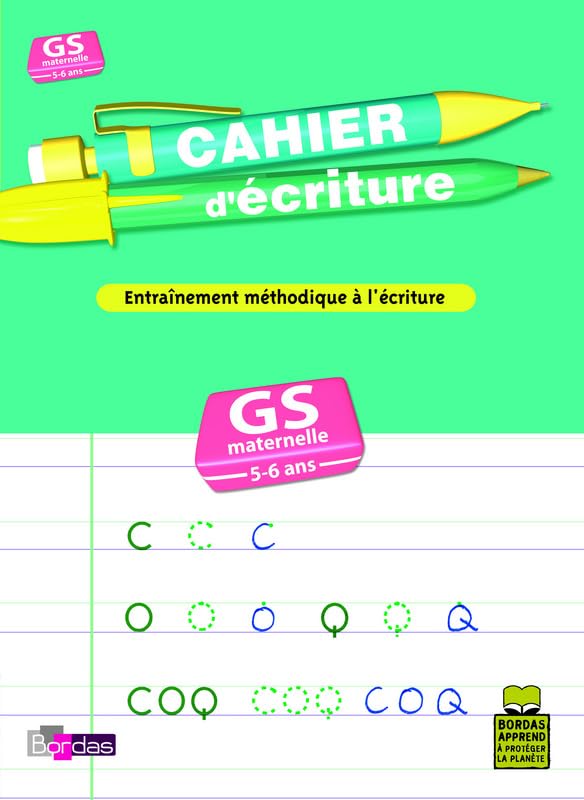 CAHIER D'ECRITURE GRANDE SECTION - ENTRAINEMENT METHODIQUE A L'ECRITURE Non-fiction