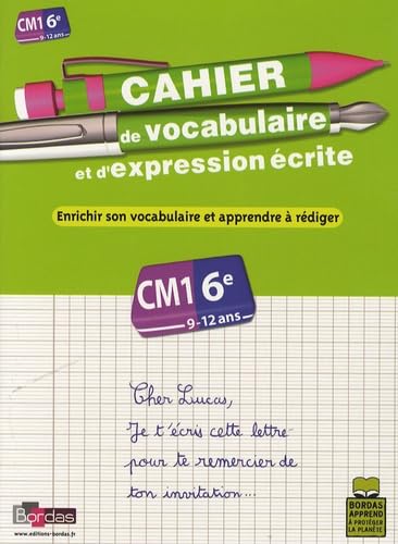 Cahier de vocabulaire et d'expression écrite CM1-6e book
