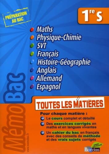 Toutes les matières 1e S book