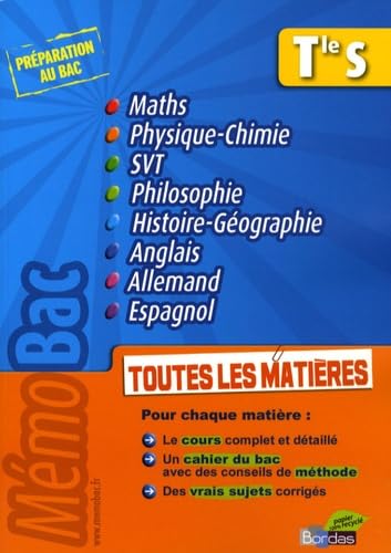 TOUTES LES MATIERES TERMINALES S book